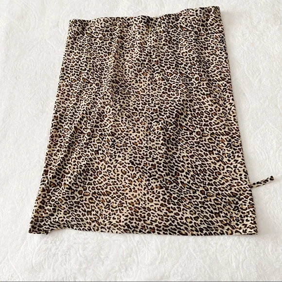 Shein Leopard Print Ruched Skirt & Top - Picture 6 of 9